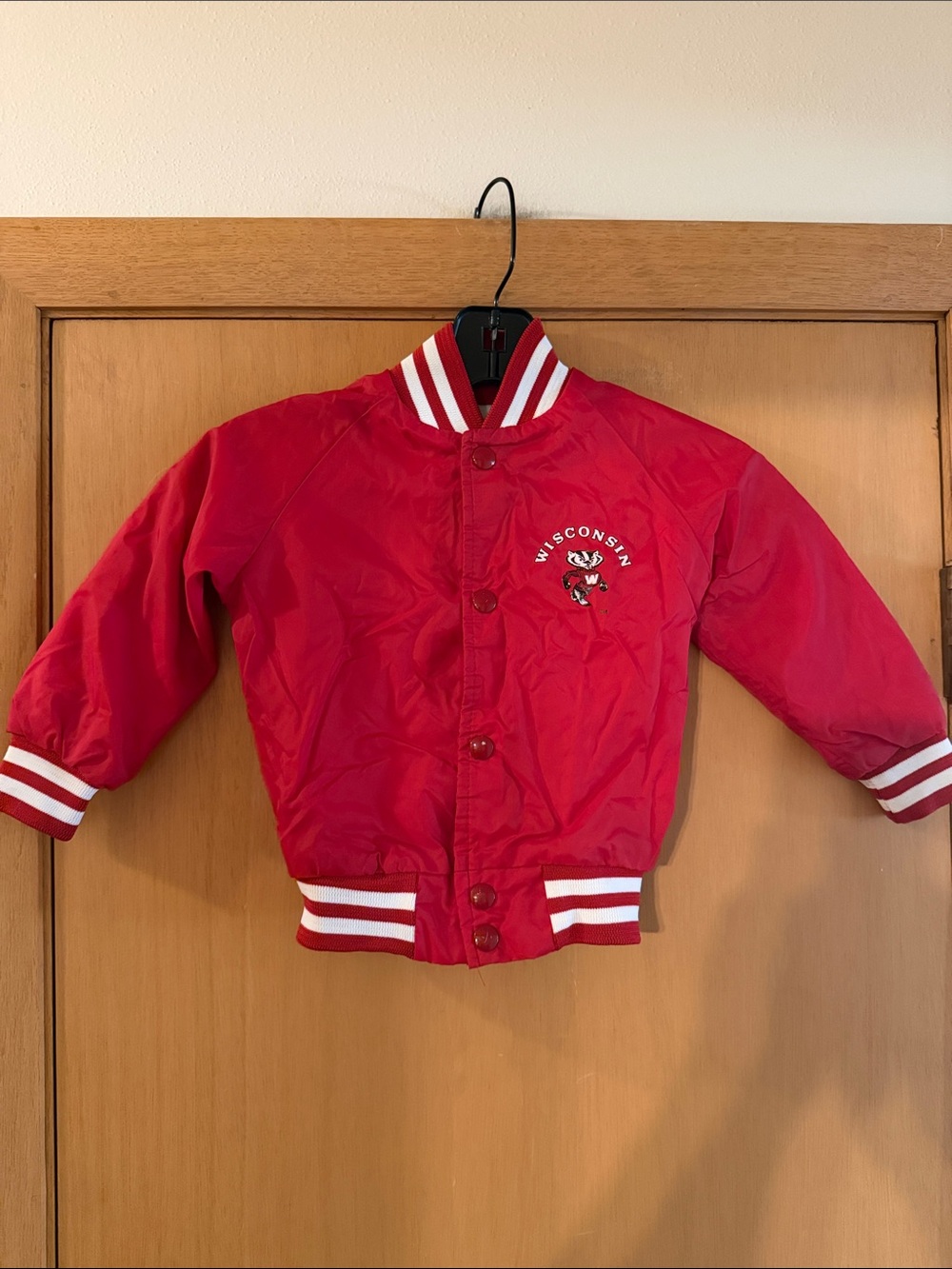 Chalk Line Vintage Kids Toddler Baby Wisconsin Badgers Jacket Red Size 3